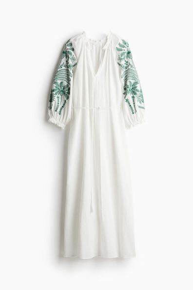 Embroidered cotton dress