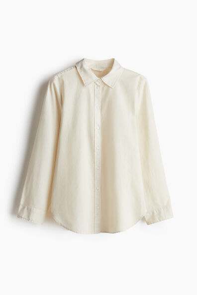 Linen-blend shirt