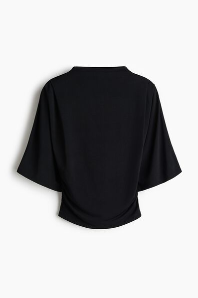 Draped jersey top
