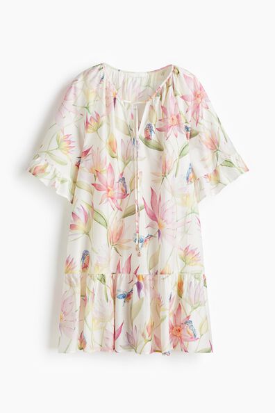 Tie-detail tunic dress