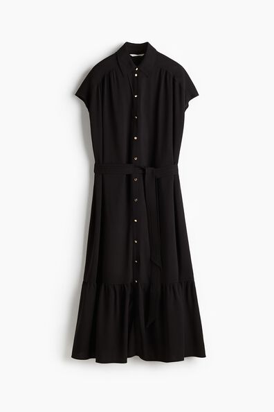 Tie-belt shirt dress