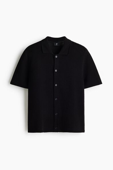 Regular Fit Hole-knit shirt