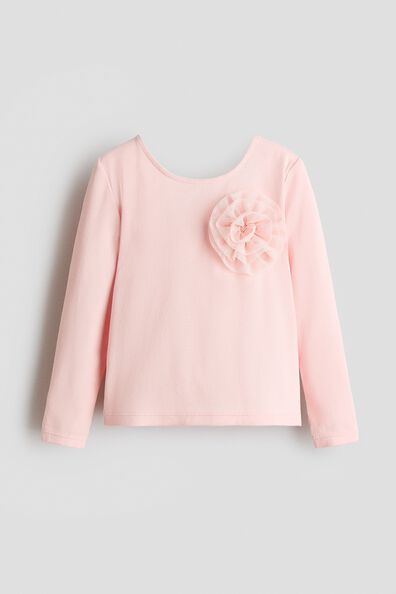 Tulle-appliqué top