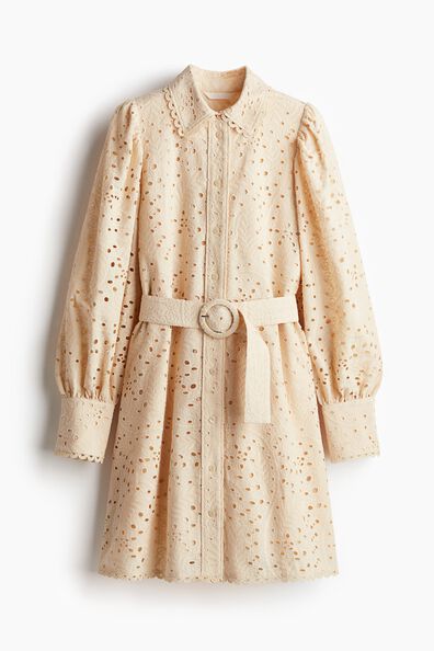 Broderie anglaise shirt dress