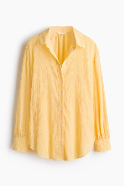 Crinkled cotton shirt