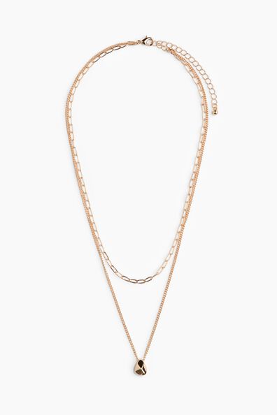 Two-strand pendant necklace