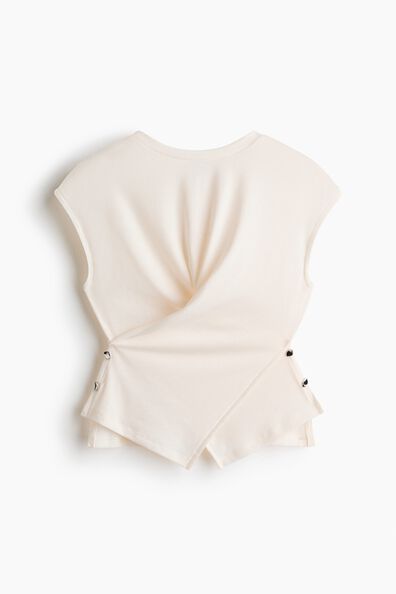 Draped jersey top