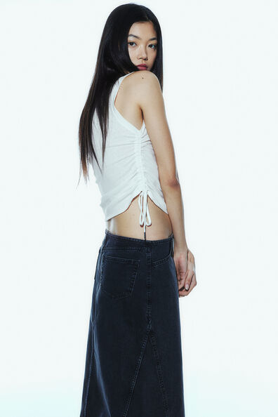 Drawstring-detail vest top