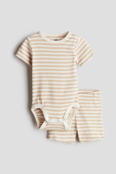 2-piece ribbed cotton set