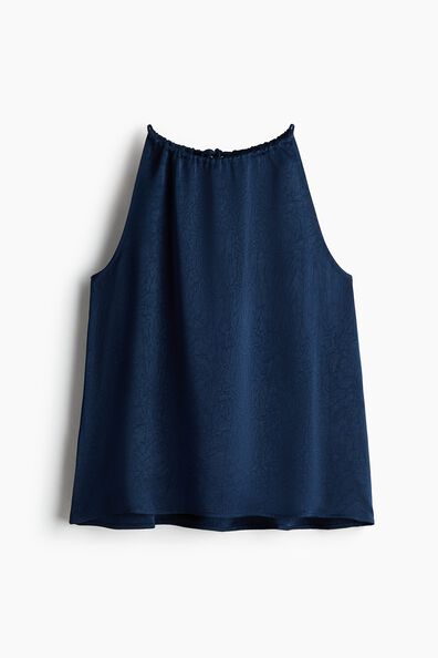 Crinkled satin top