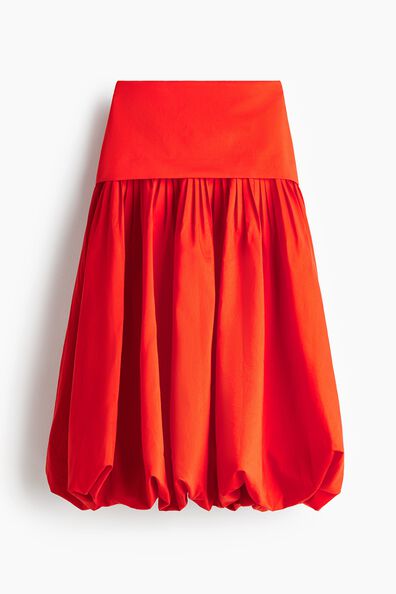 Midi balloon skirt