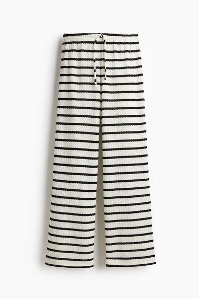 Knitted drawstring trousers