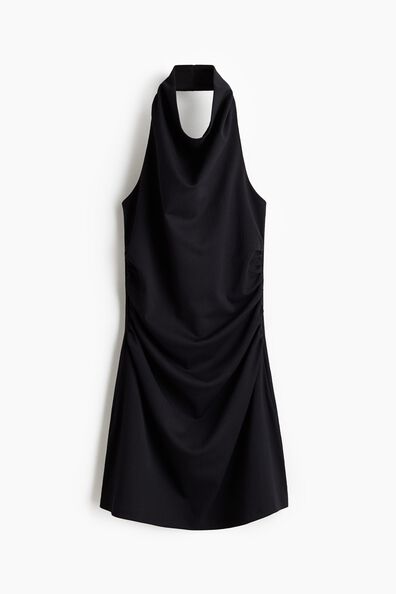 Draped halterneck dress