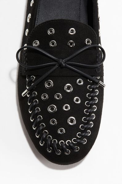 Eyelet-embellished loafers
