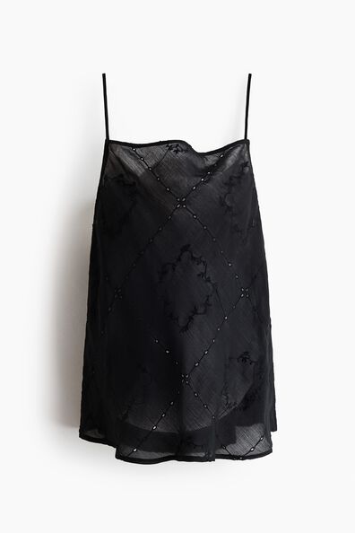 Broderie anglaise strappy top