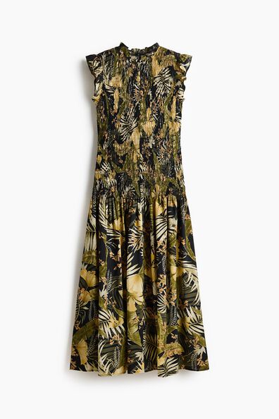 Smocked midi dress