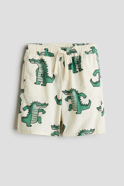 Linen-blend shorts