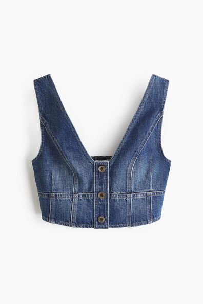 Denim crop top
