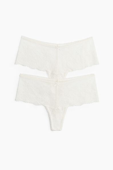 2-pack lace thong briefs