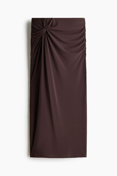 Twist-detail pencil skirt