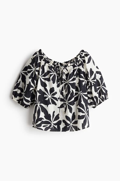 Frill-trimmed blouse