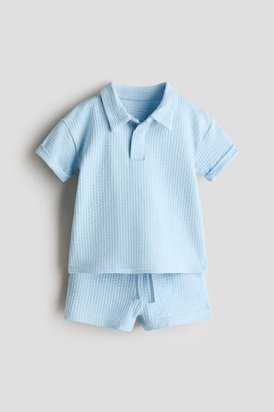 2-piece waffled cotton set