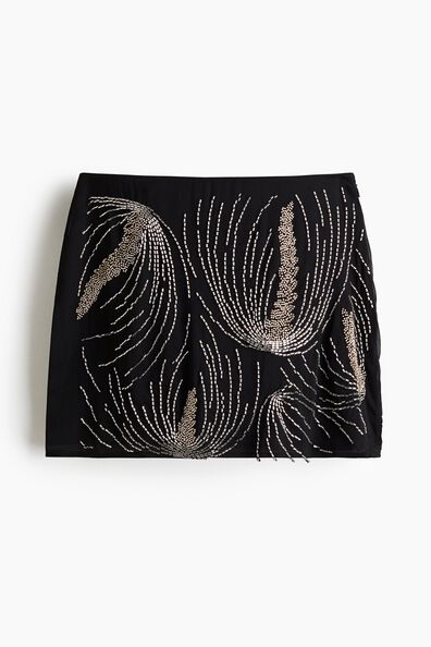 Embellished mini skirt