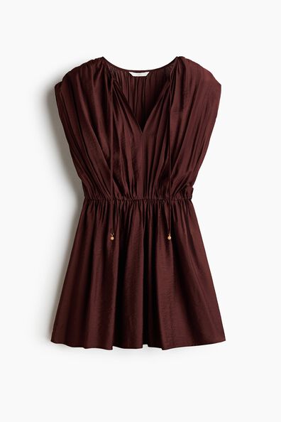 Viscose-blend tunic dress