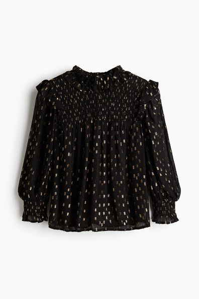 Jacquard-weave blouse