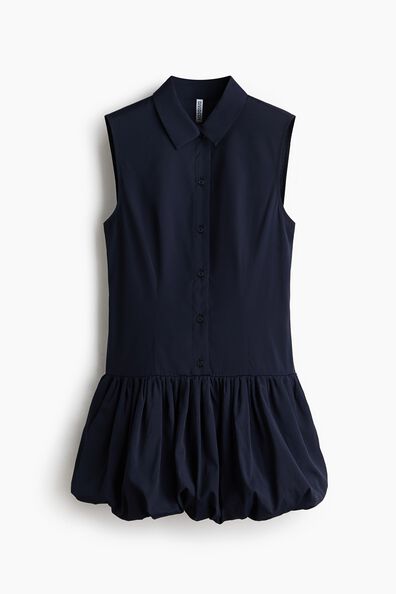 Bubble-hem shirt dress