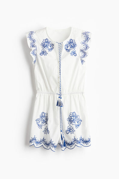 Embroidered playsuit