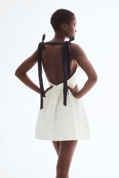 Bow-detail jersey dress