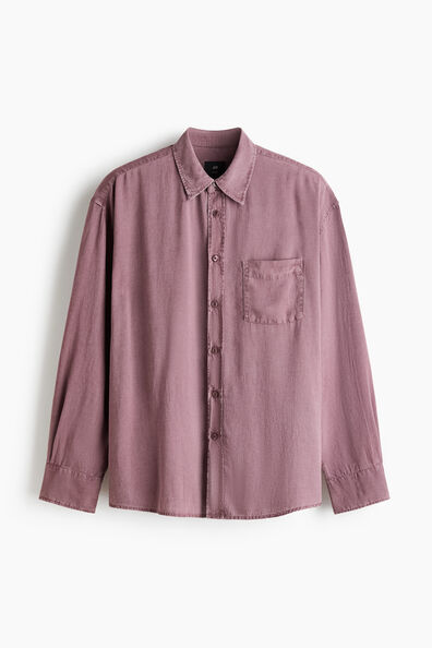 Relaxed Fit Linen-blend shirt