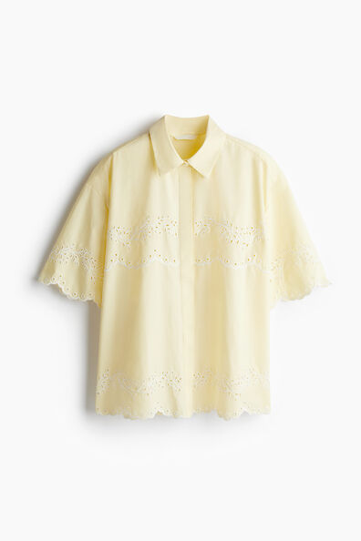 Broderie anglaise cotton shirt