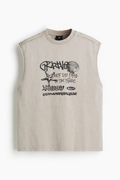 Loose Fit Printed vest top