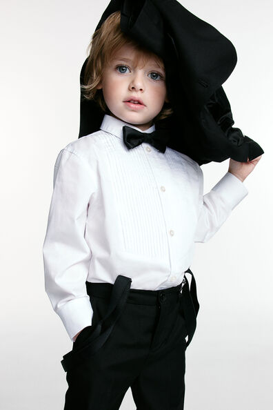 womens tuxedo shirt with bow tie