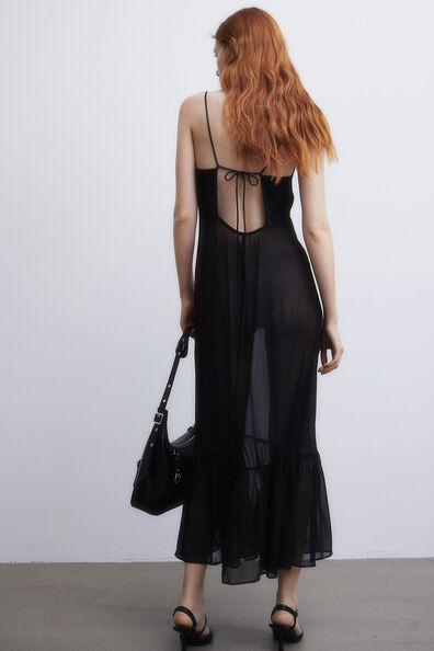 Sheer chiffon dress
