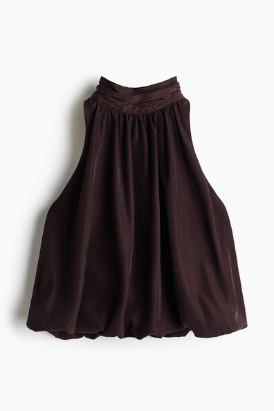 Bubble-hem halterneck top
