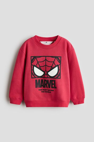 Printed brushed-inside sweatshirt