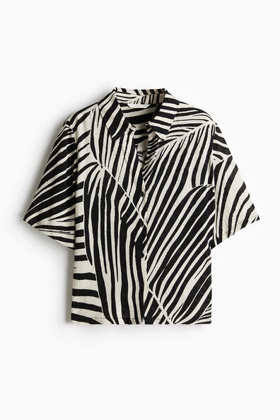 Crinkled viscose shirt