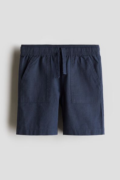 Linen-blend shorts