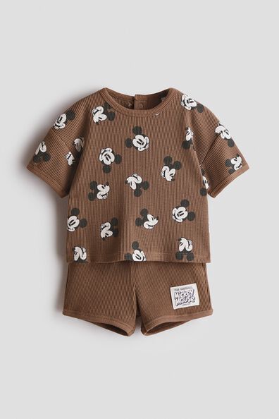 2-piece printed cotton jersey set