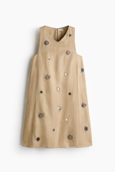 Embellished A-line dress