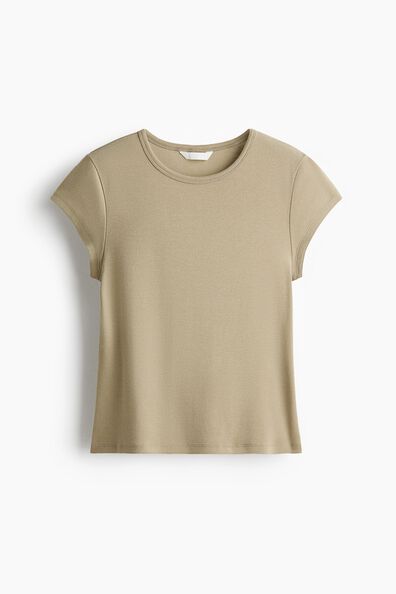 Fitted cotton T-shirt