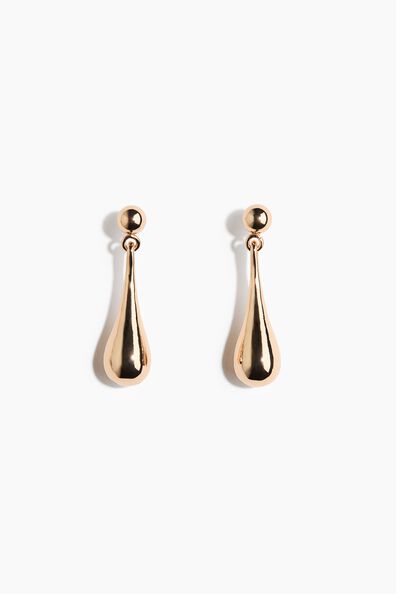 Drop-shaped pendant earrings