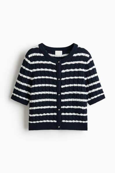 Textured-knit cardigan