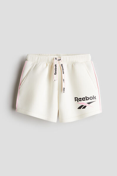 Print-motif pull-on scuba shorts