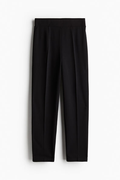 Tapered jersey trousers