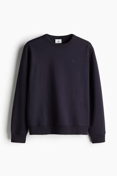 Regular Fit Embroidered-motif sweatshirt