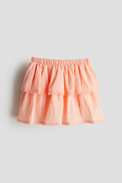 Tiered cotton skort